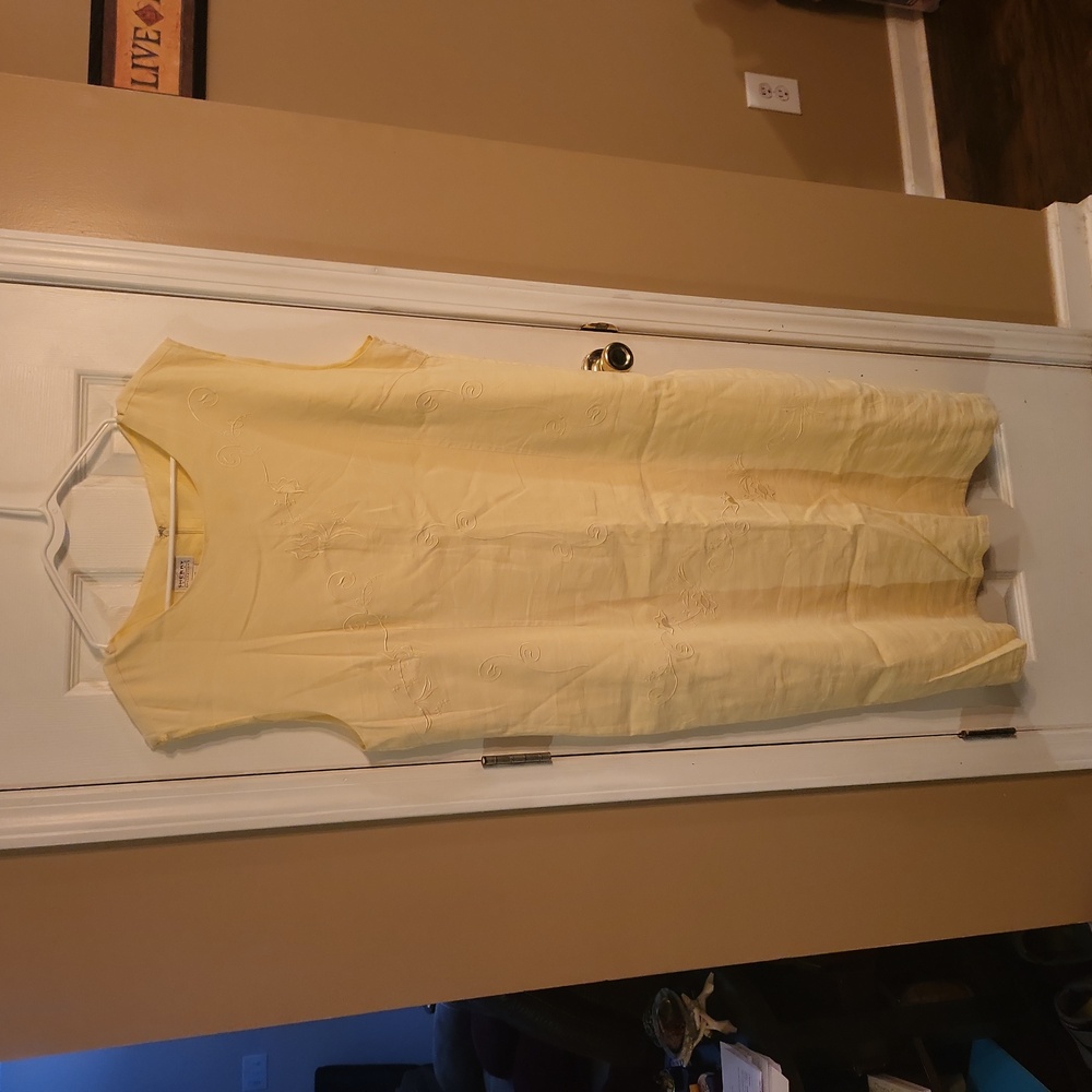 Sherry Taylor Collections Size 4x NWOT Pale Yellow Maxi